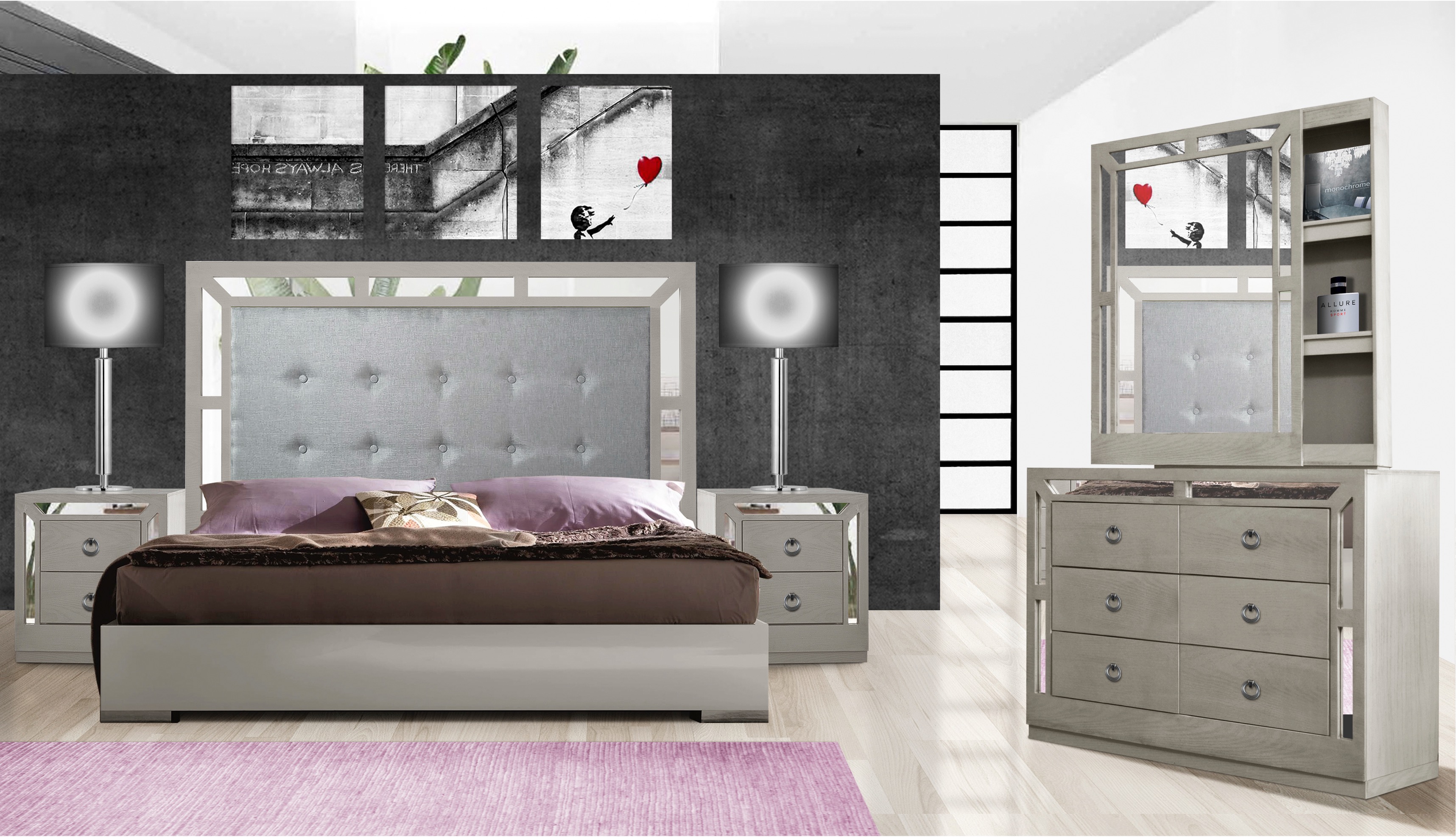 Foto 2 | Cómoda - Cajonera Con 6 Cajones Color Gris - Madera Industrializada