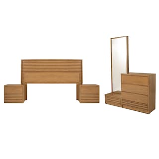 Foto 5 | Cómoda - Cajonera Con 4 Cajones Color Natural - Madera Industrializada