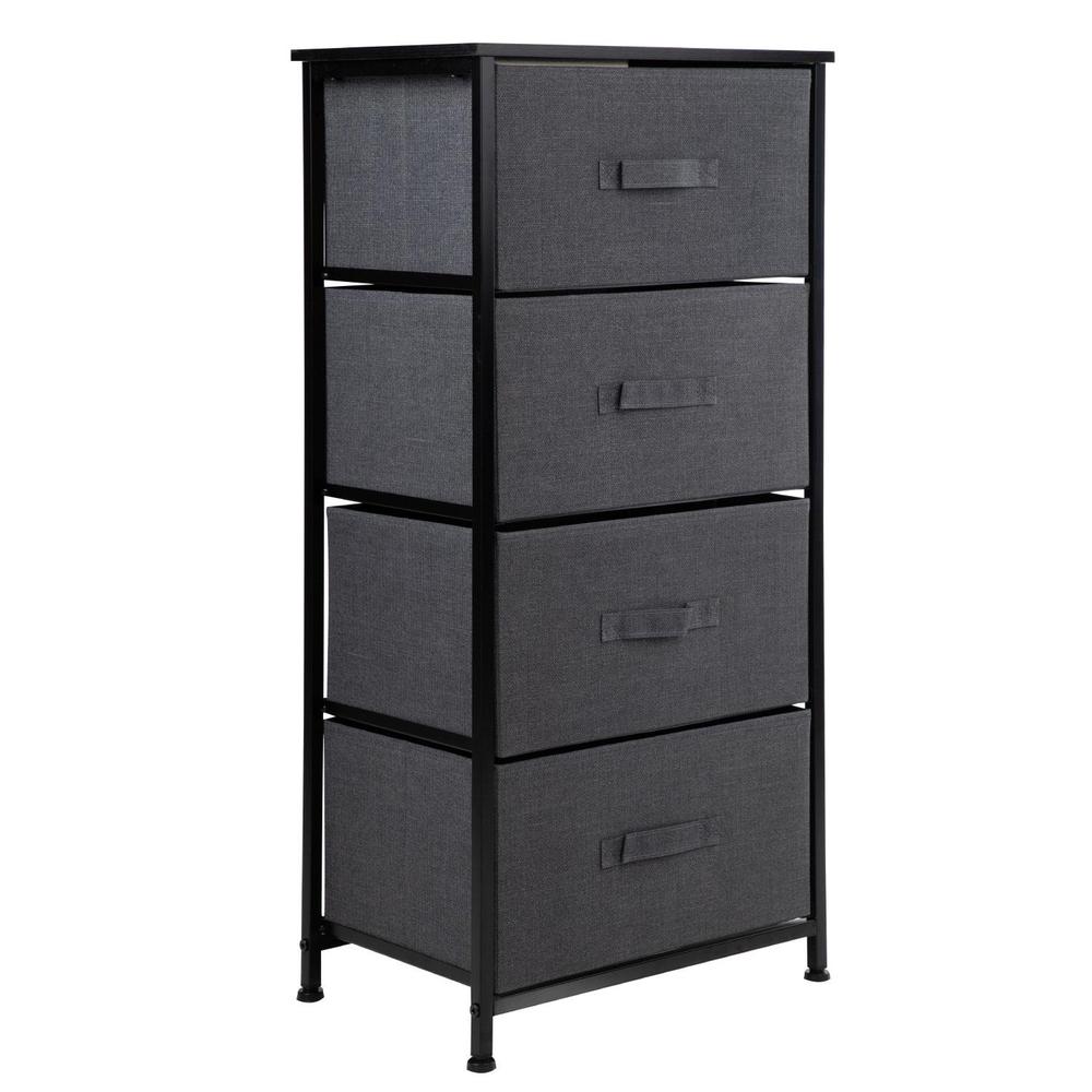 Foto 2 pulgar | Comoda Cajonera De 4 Cajones Mueble Organizador Tela Madera