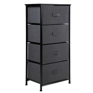 Foto 1 | Comoda Cajonera De 4 Cajones Mueble Organizador Tela Madera
