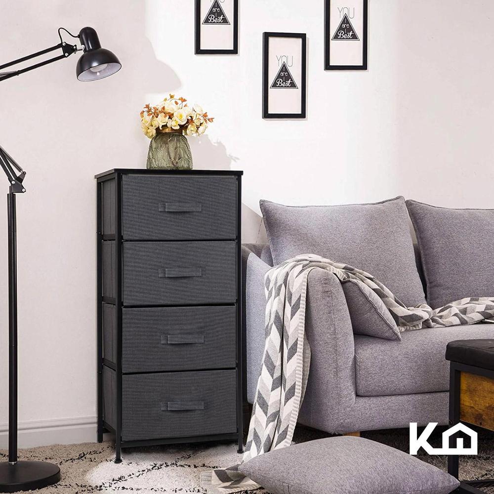 Foto 9 pulgar | Comoda Cajonera De 4 Cajones Mueble Organizador Tela Madera