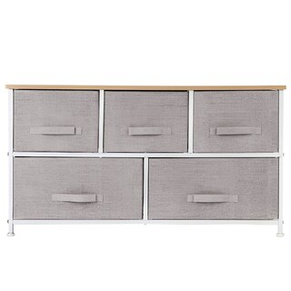 Foto 1 | Cajonera De 5 Cajones Bluelander Gris Claro Con 2 Niveles Y 1 Repisa