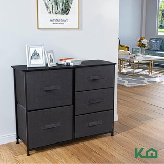 Foto 8 | Comoda Cajonera 5 Cajones Mueble Organizador De Tela Madera