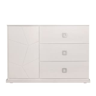 Foto 1 | Cómoda - Cajonera Con 3 Cajones Y 1 Compartimento Color Blanco - Madera Industrializada
