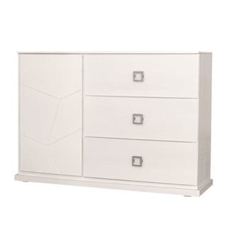 Foto 2 | Cómoda - Cajonera Con 3 Cajones Y 1 Compartimento Color Blanco - Madera Industrializada