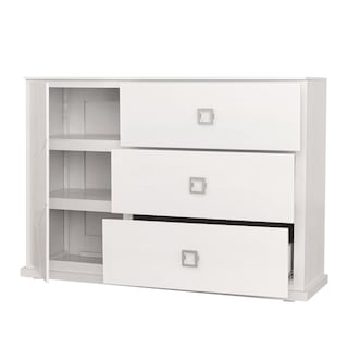 Foto 4 | Cómoda - Cajonera Con 3 Cajones Y 1 Compartimento Color Blanco - Madera Industrializada