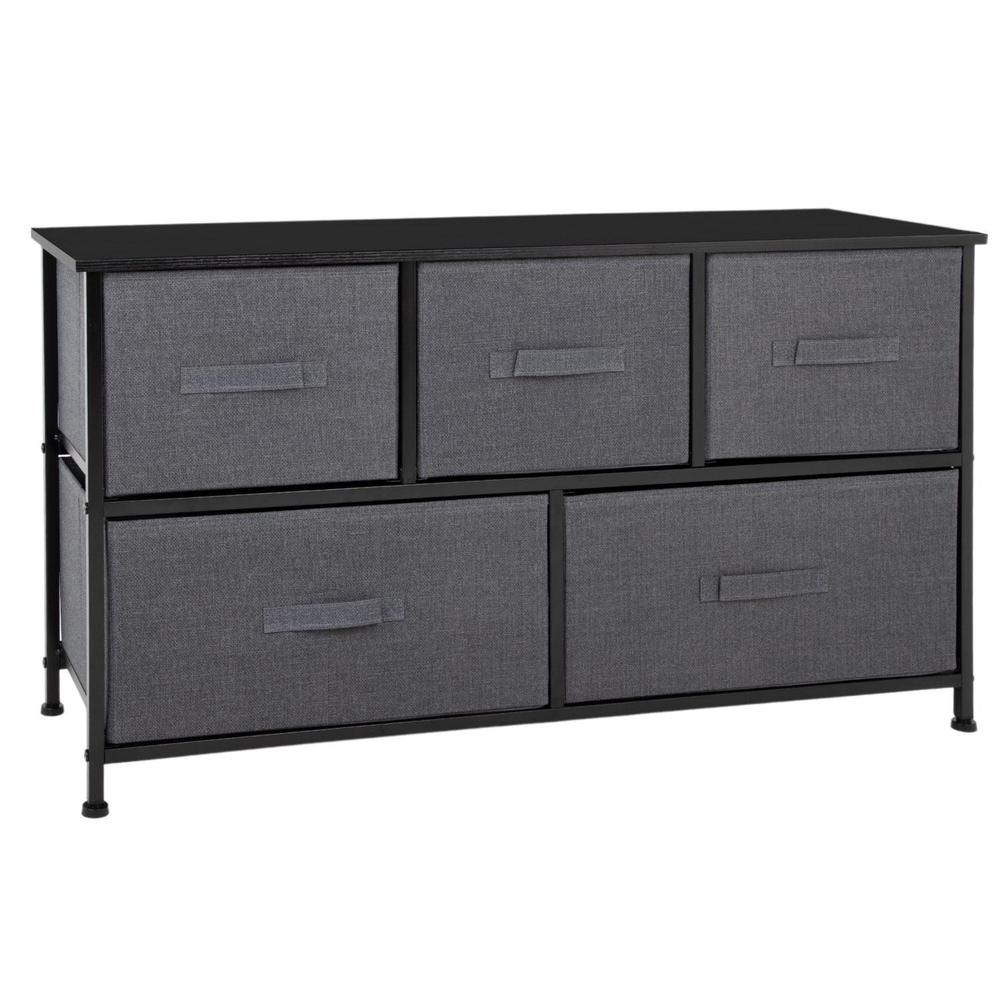 Foto 1 | Comoda Cajonera De 5 Cajones Mueble Organizador Tela Madera