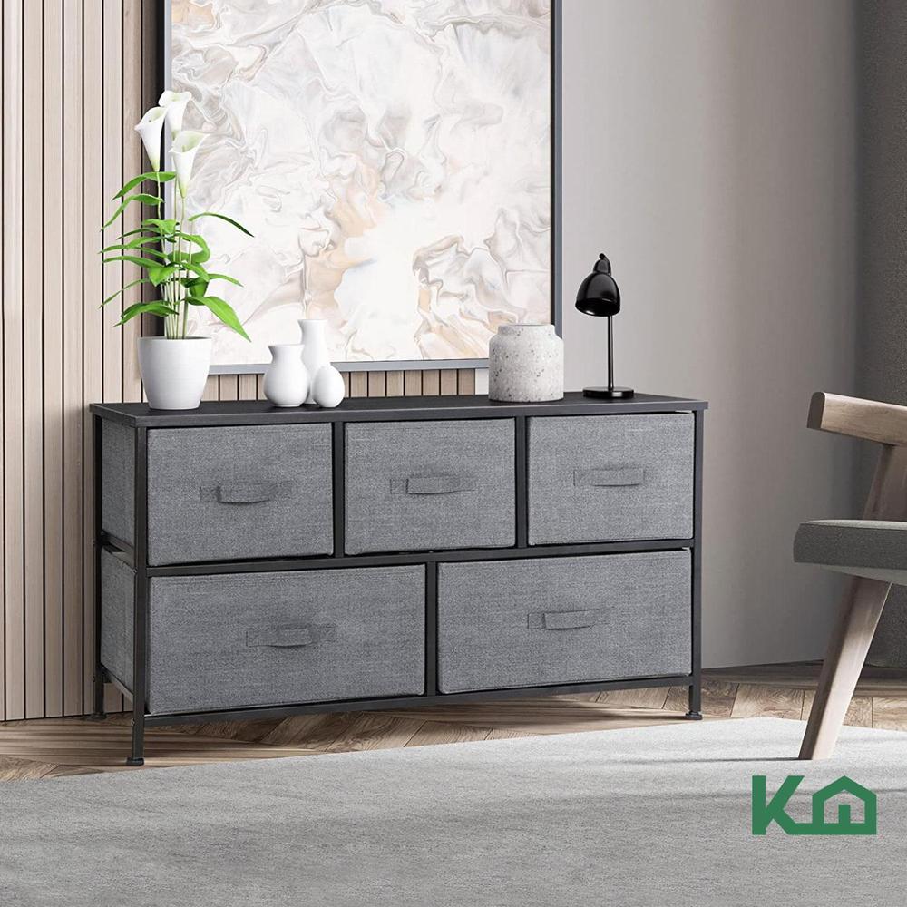 Foto 9 pulgar | Comoda Cajonera De 5 Cajones Mueble Organizador Tela Madera