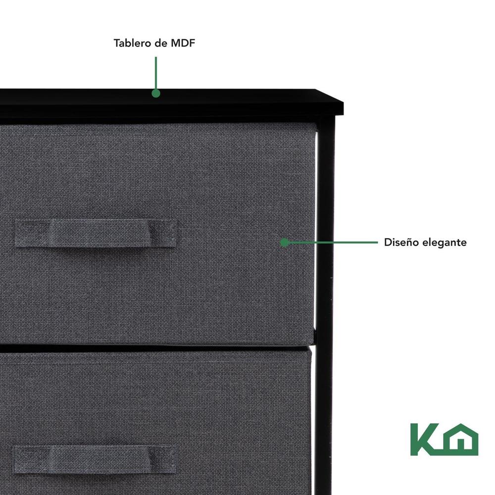 Foto 8 pulgar | Comoda Cajonera De 3 Cajones Mueble Organizador Tela Madera
