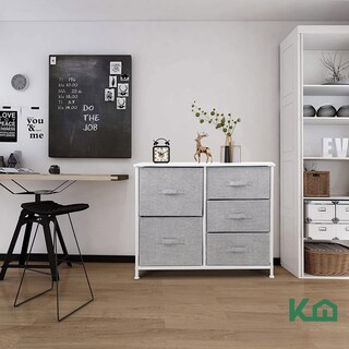 Foto 8 | Comoda Cajonera 5 Cajones Mueble Organizador De Tela Madera