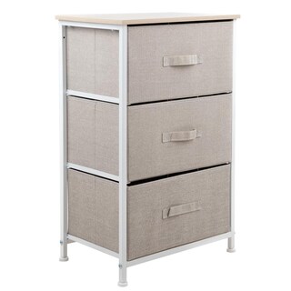 Foto 1 | Comoda Cajonera De 3 Cajones Mueble Organizador Tela Madera