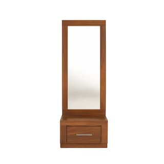 Foto 1 | Espejo De Cuerpo Completo / De Pie Con 1 Cajón Color Parota - Madera Industrializada