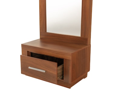 Foto 3 | Espejo De Cuerpo Completo / De Pie Con 1 Cajón Color Parota - Madera Industrializada
