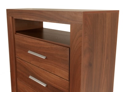 Foto 3 | Cómoda - Cajonera Con 5 Cajones Color Parota Con Jaladeras De Metal - Madera Industrializada
