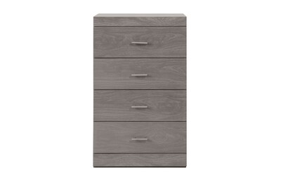 Foto 1 | Cómoda - Cajonera Con 4 Cajones Color Gris Con Jaladeras De Metal - Madera Industrializada