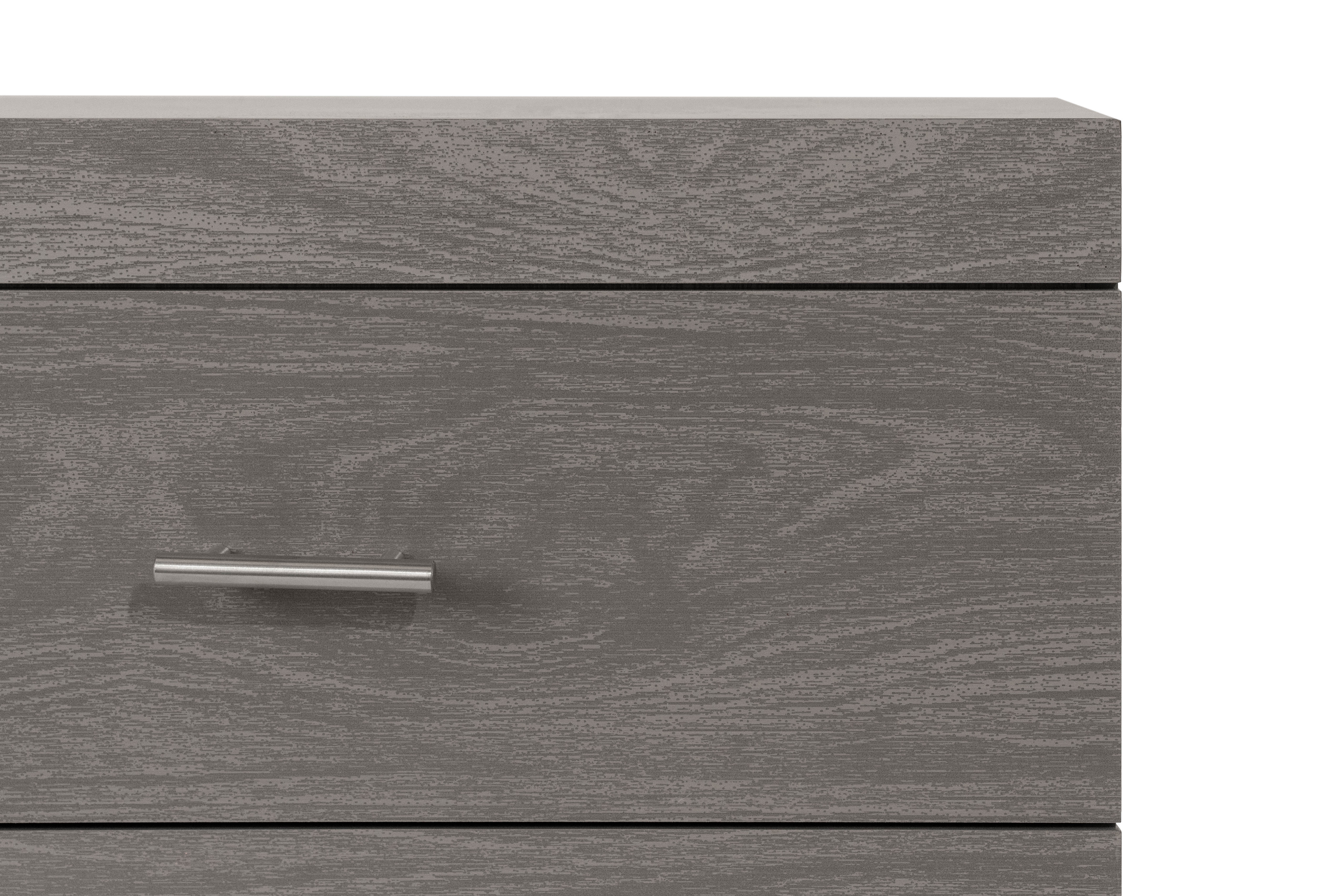 Foto 2 | Cómoda - Cajonera Con 4 Cajones Color Gris Con Jaladeras De Metal - Madera Industrializada