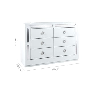 Foto 5 | Cómoda - Cajonera Con 6 Cajones Color Blanco - Madera Industrializada