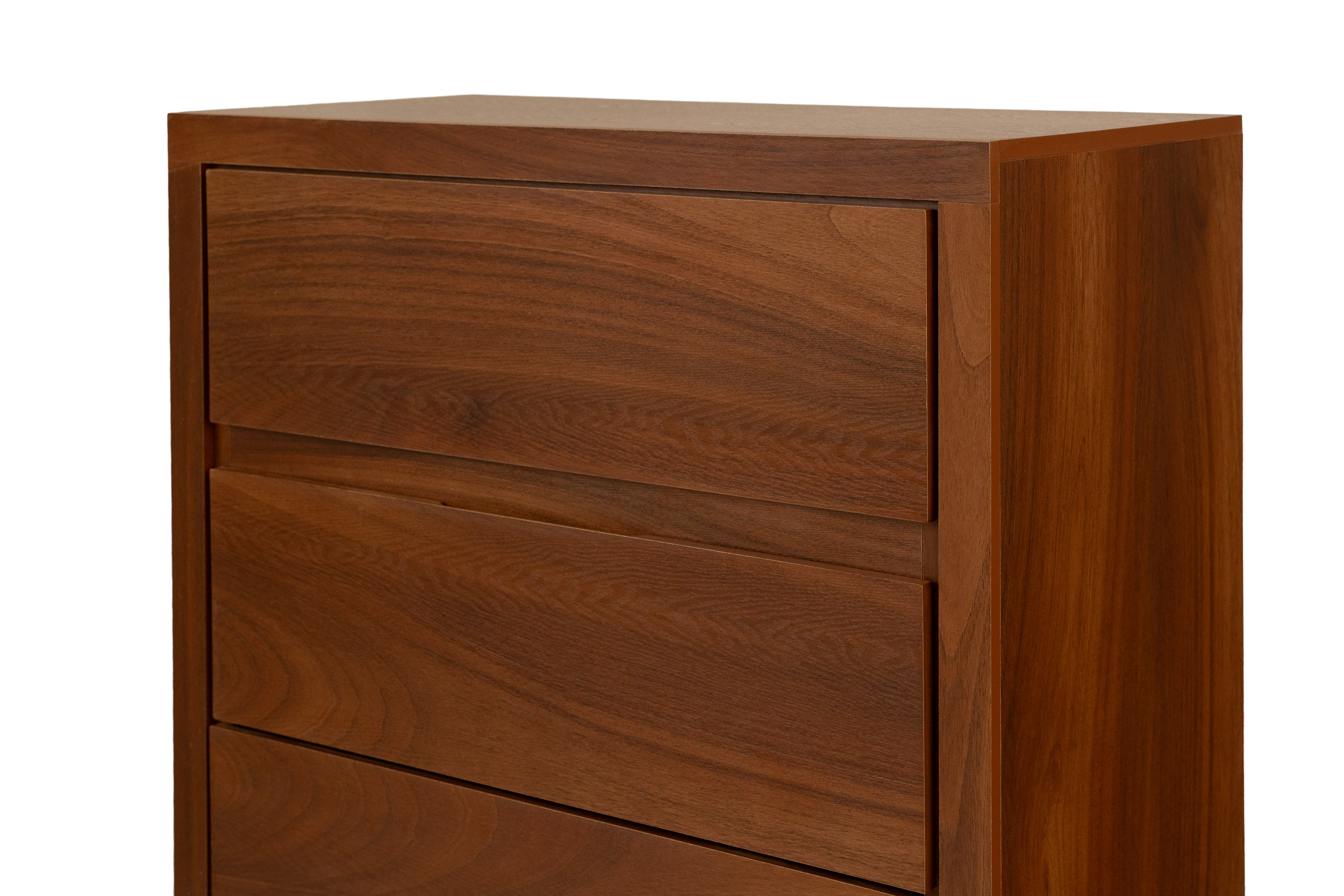 Foto 4 pulgar | Cómoda - Cajonera Con 4 Cajones Color Nogal - Madera Industrializada
