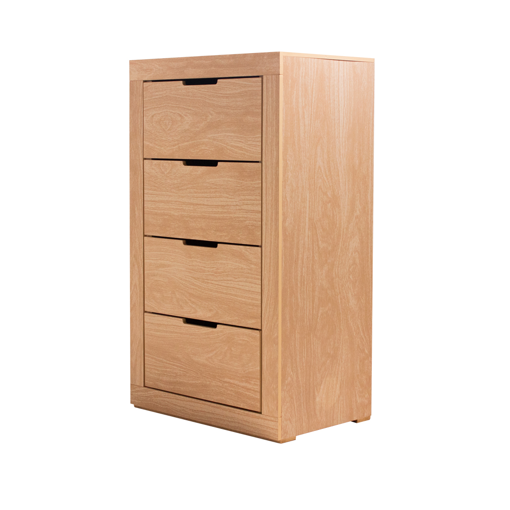 Foto 3 pulgar | Cómoda - Cajonera Con 4 Cajones Color Natural - Madera Industrializada
