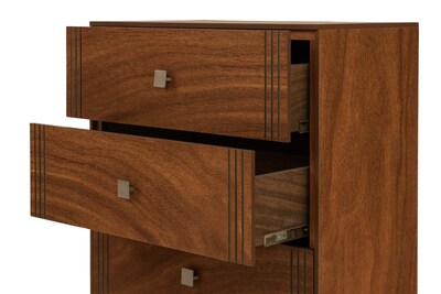 Foto 3 | Tocador - Cajonera Con 3 Cajones Y Espejo De Cuerpo Completo Color Parota - Madera Industrializada