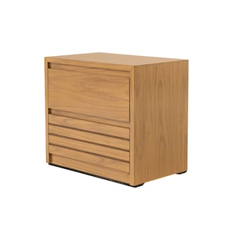 Foto 5 | Recámara King Size De 5 Piezas Con Cabecera Con Luz, 2 Burós, Cajonera Y Espejo Color Natural - Madera Industrializada