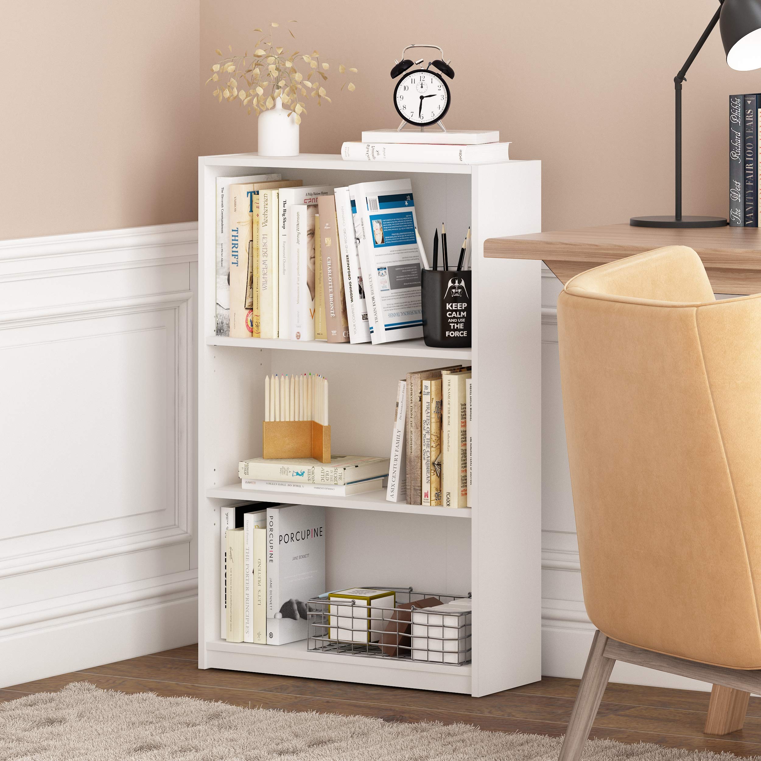 Foto 4 pulgar | Librería Furinno Jaya Simple Home, Estante Ajustable De 3 Niveles, Blanco - Venta Internacional.