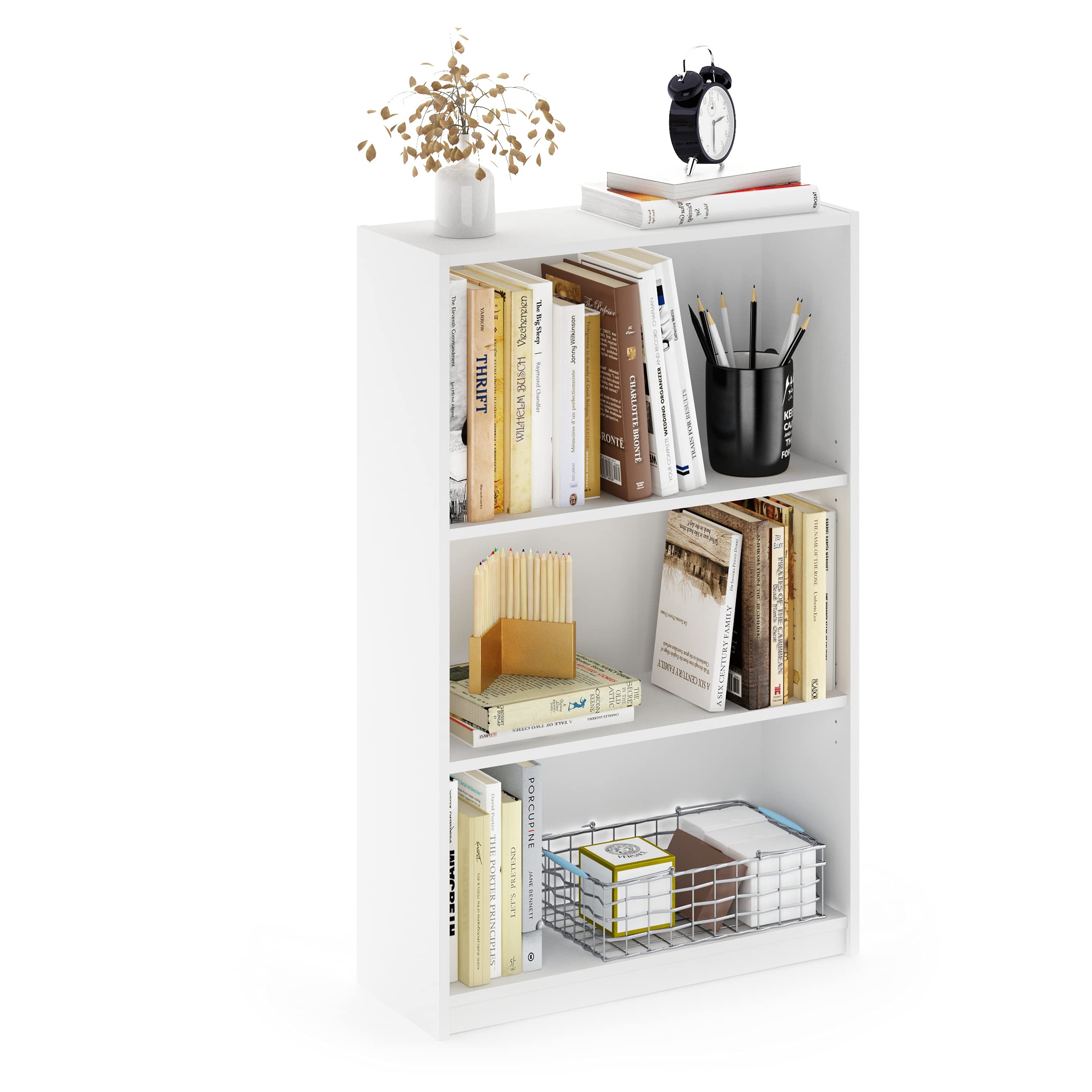 Foto 6 | Librería Furinno Jaya Simple Home, Estante Ajustable De 3 Niveles, Blanco - Venta Internacional.