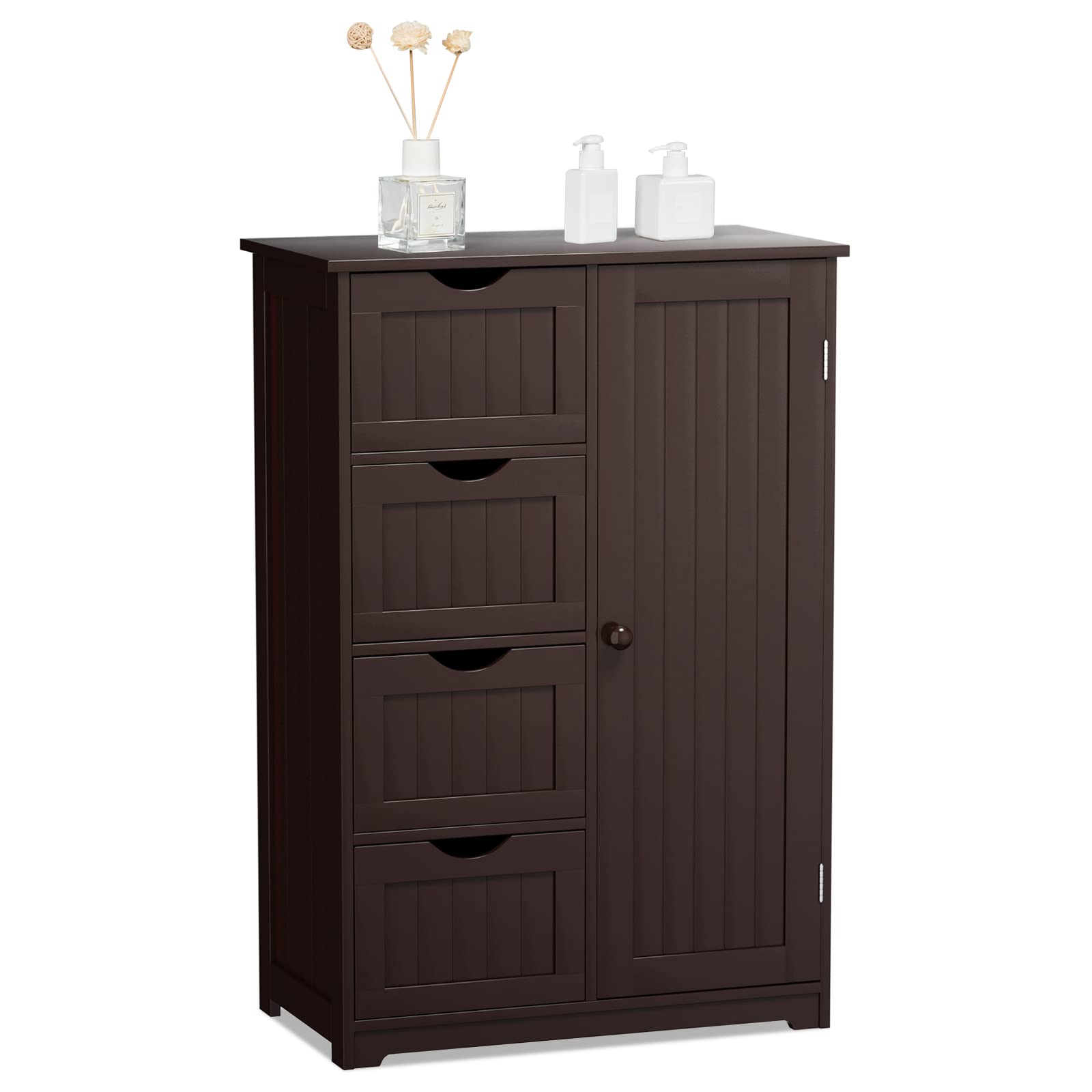 Armario De Baño Costway Con 4 Cajones Y Estante - Venta Internacional.