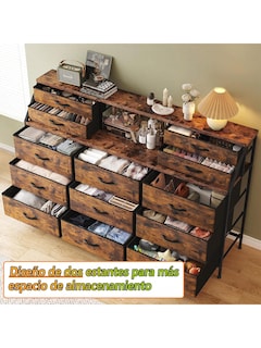 Foto 1 | Cómoda Con 13 Cajones Grandes(marron)