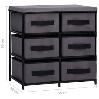 Foto 3 | Armario De Almacenamiento Vidaxl Con 6 Cajones Moderno De Acero Gris - Venta Internacional.