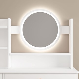 Foto 6 | Buró Tocador Moderno Espejo Luz Led Escritorio Infantil