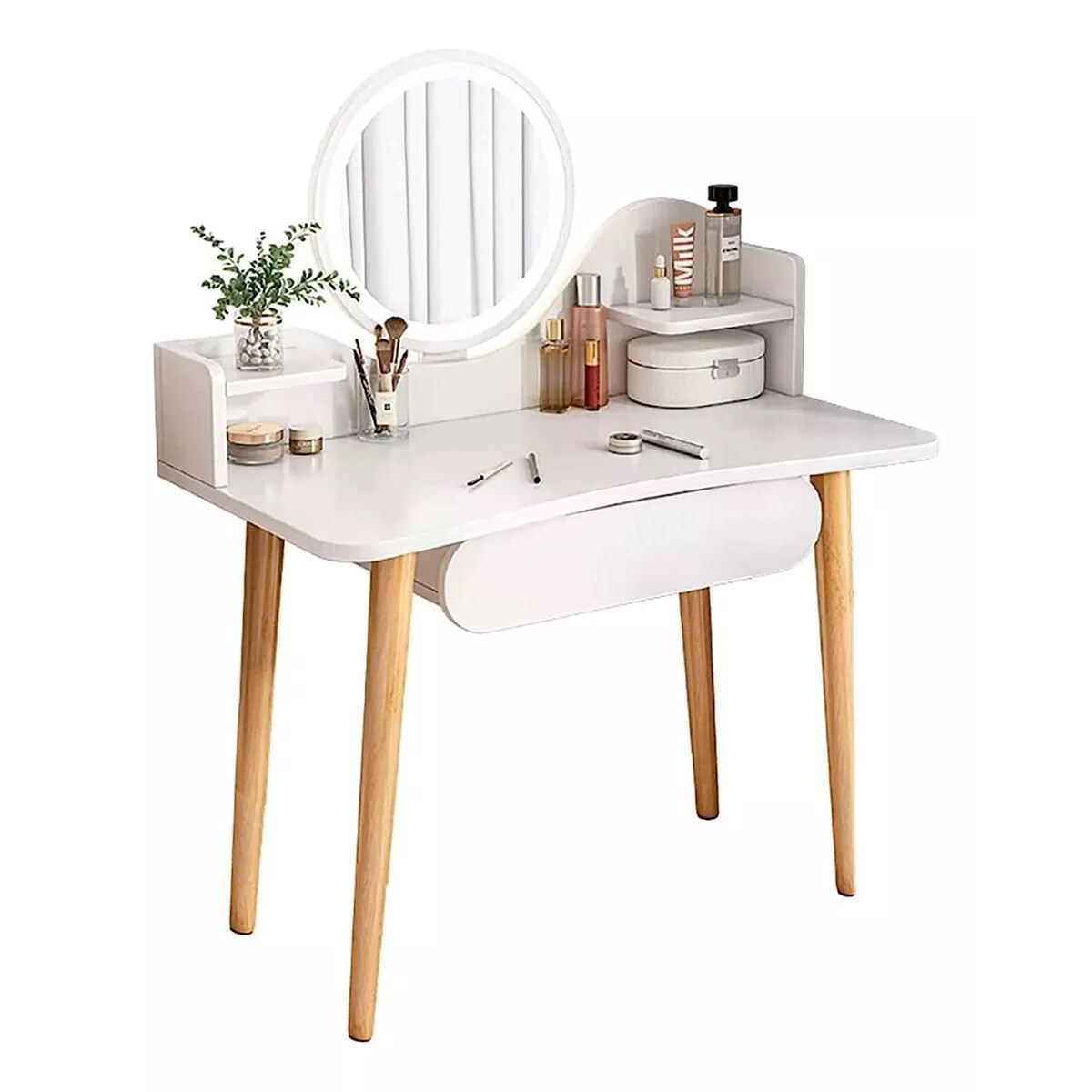 Tocador de Dormitorio con Espejo Led Blanco $2,989