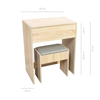 Foto 3 | Tocador Minimalista Top Living Osaka Estilo Madera Roble Con Banco