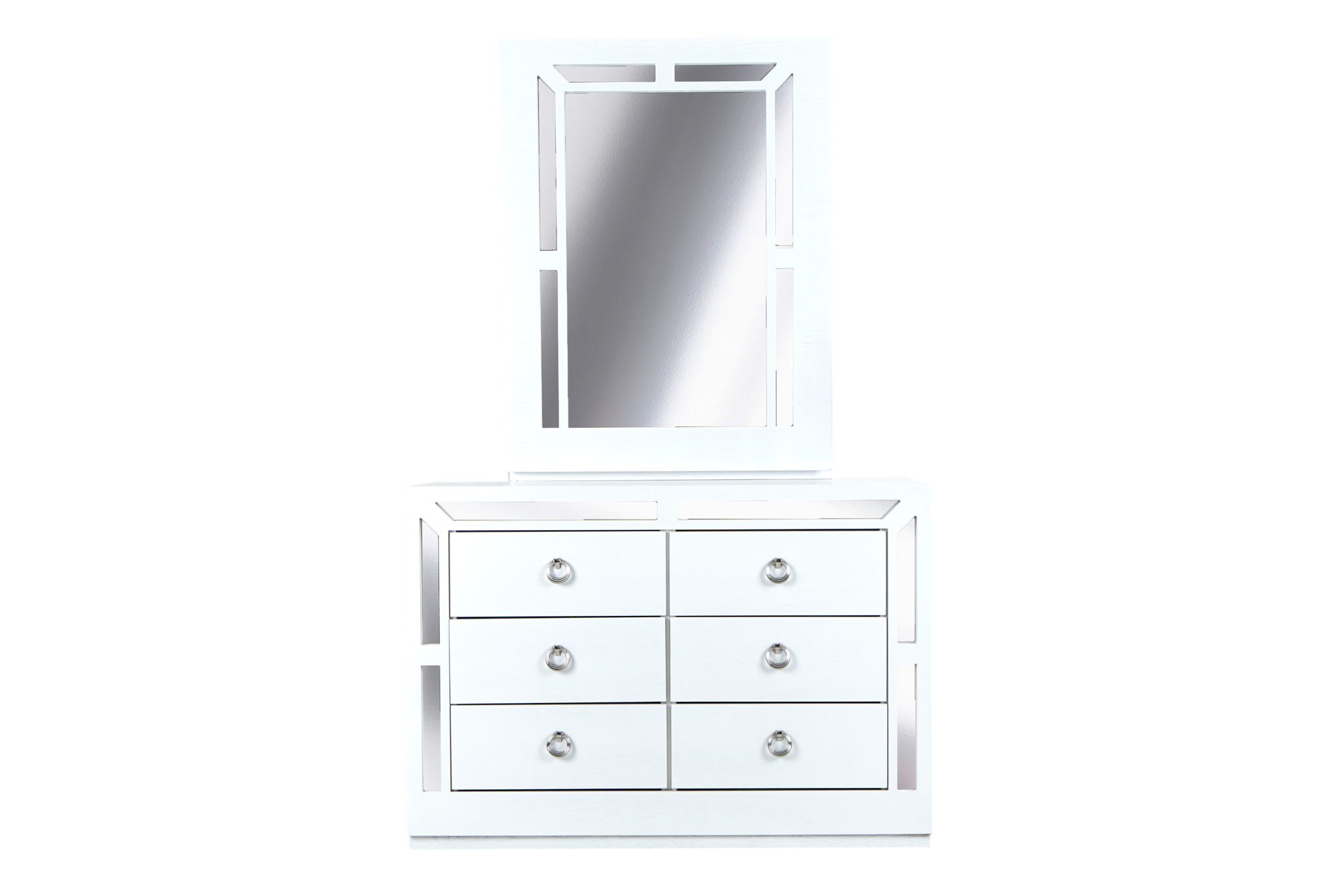 Foto 2 pulgar | Tocador - Cajonera Y Espejo Color Blanco - Madera Mdf