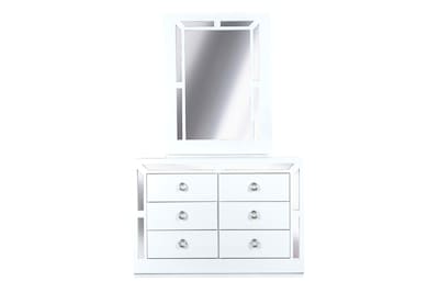 Foto 1 | Tocador - Cajonera Y Espejo Color Blanco - Madera Mdf