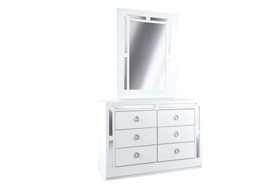 Foto 2 | Tocador - Cajonera Y Espejo Color Blanco - Madera Mdf