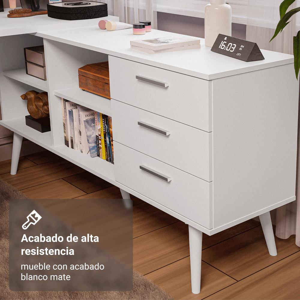 Foto 7 pulgar | Tocador De Esquina Para Maquillaje O Escritorio Madesa Bb