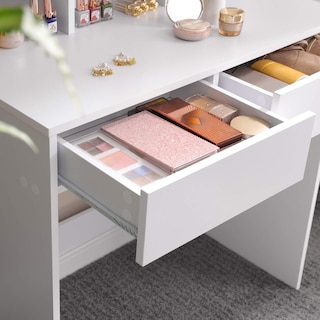 Foto 4 | Set Vanity Vasagle con Tri-fold Mirror White Urdt115w01v1