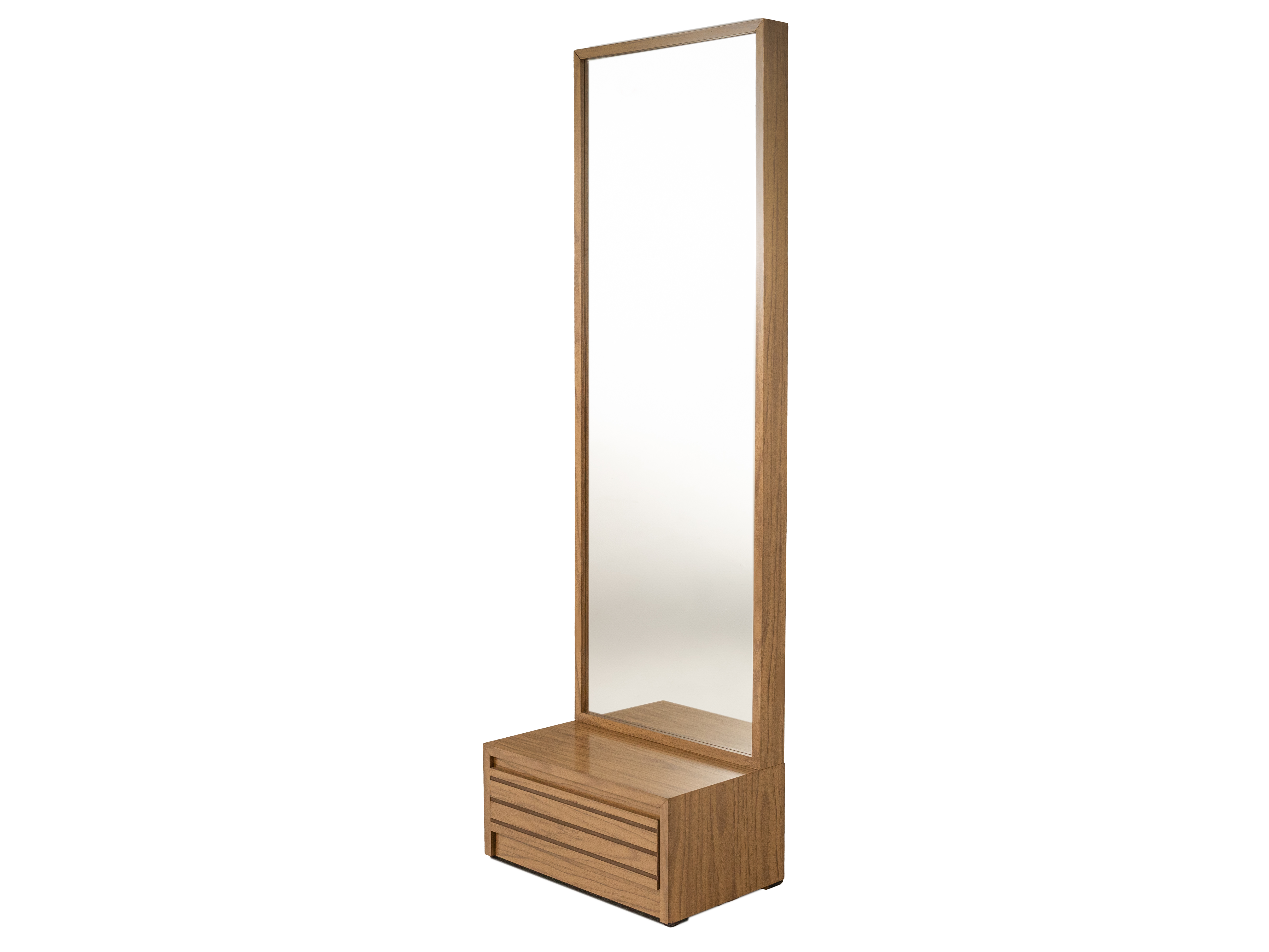 Foto 1 | Espejo De Cuerpo Completo / De Pie Con 1 Cajón Color Natural - Madera Industrializada