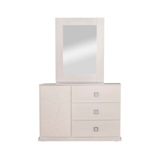 Foto 1 | Tocador - Cajonera Con 3 Cajones Y Espejo Con Almacenamiento Color Blanco - Madera Industrializada