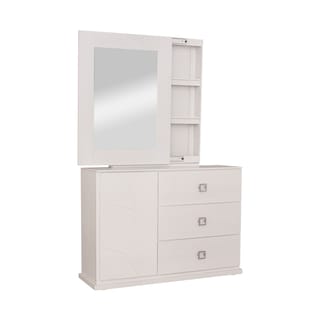 Foto 3 | Tocador - Cajonera Con 3 Cajones Y Espejo Con Almacenamiento Color Blanco - Madera Industrializada