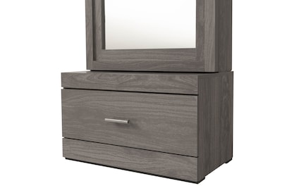 Foto 4 | Espejo De Cuerpo Completo / De Pie Con Almacenamiento Y 1 Cajón Color Gris - Madera Industrializada