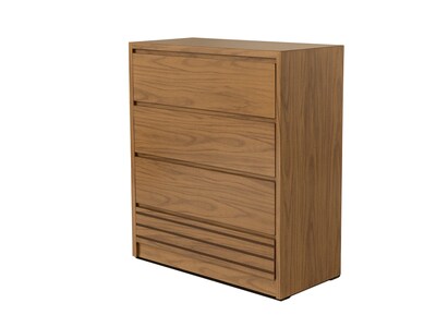 Foto 3 | Tocador - Cajonera Con 4 Cajones Y Espejo De Cuerpo Completo Color Natural - Madera Industrializada