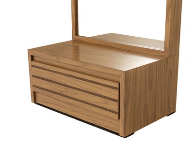 Foto 5 | Tocador - Cajonera Con 4 Cajones Y Espejo De Cuerpo Completo Color Natural - Madera Industrializada