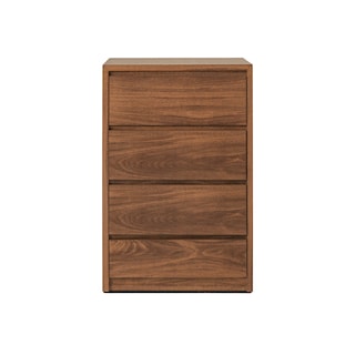Foto 3 | Tocador - Cajonera Con 4 Cajones Y Espejo De Cuerpo Completo Color Parota - Madera Industrializada