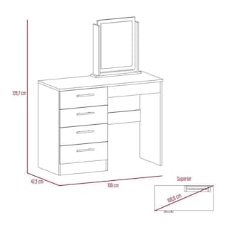 Foto 6 | Mueble Tocador Wesley Beige Y Blanco Virtual Muebles
