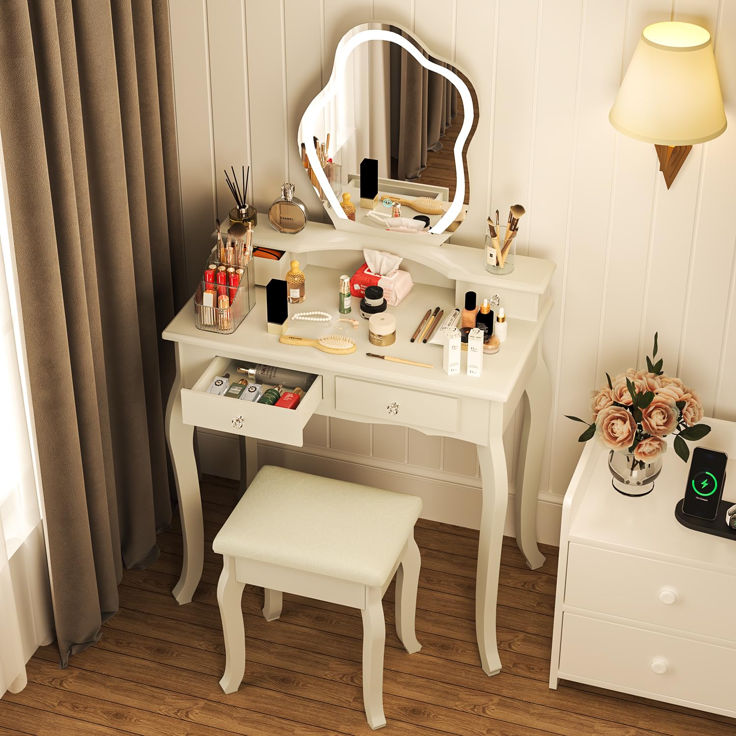 Tocador Furniturer Cloud Blanco 75 X 40 X 131.5 Cm