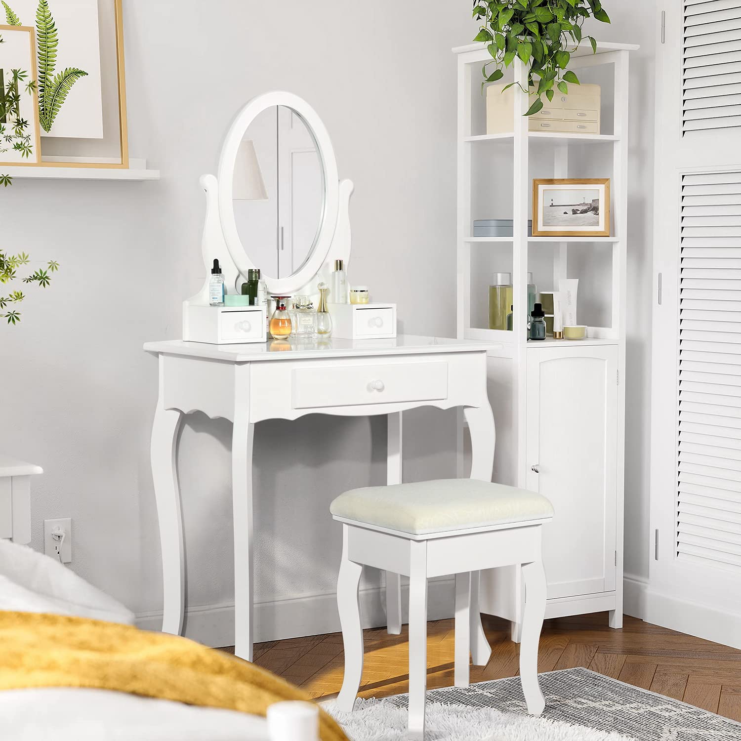 Foto 4 pulgar | Tocador Furniturer Enos Blanco 70 X 40 X 129.5 Cm