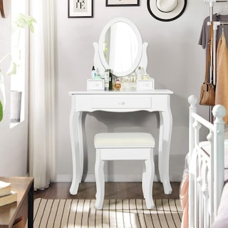 Foto 5 | Tocador Furniturer Enos Blanco 70 X 40 X 129.5 Cm
