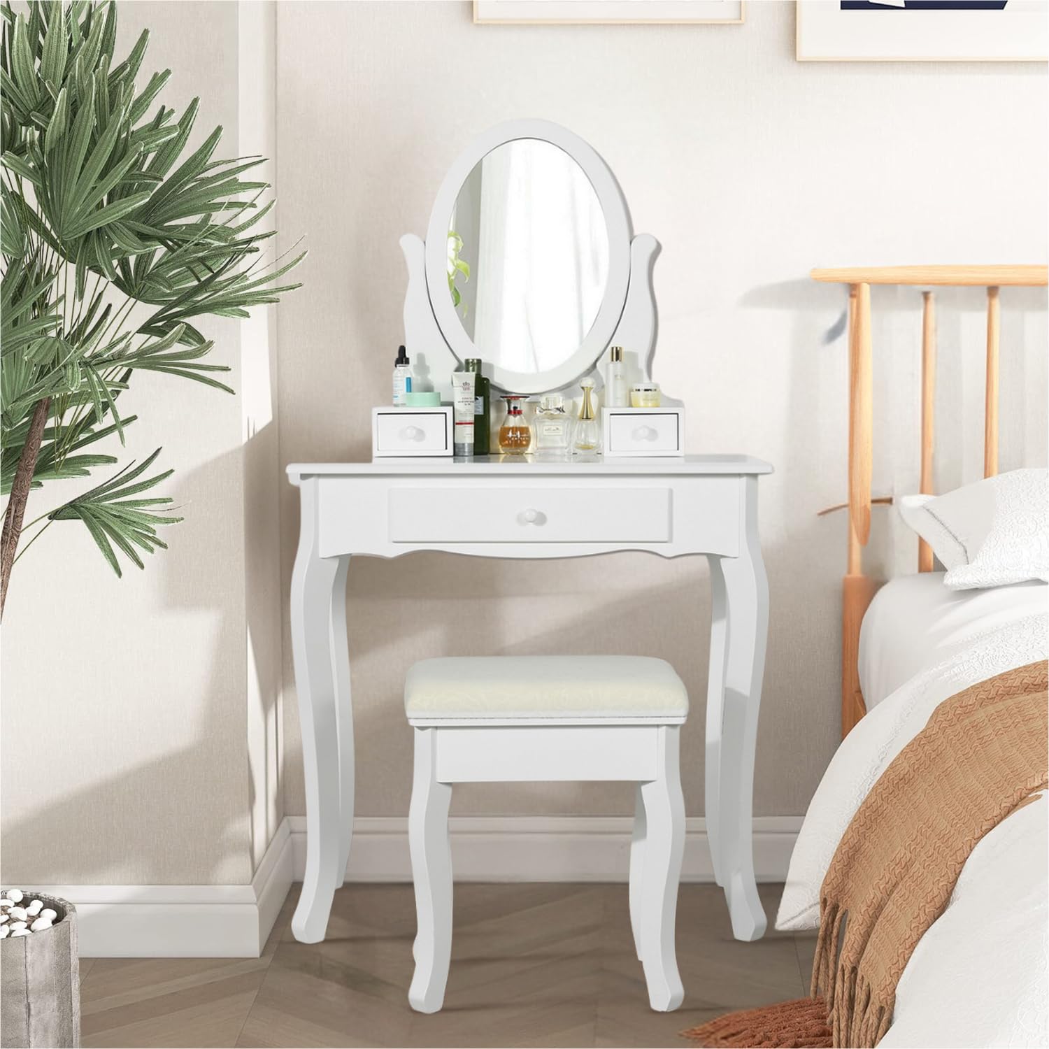 Foto 7 | Tocador Furniturer Enos Blanco 70 X 40 X 129.5 Cm